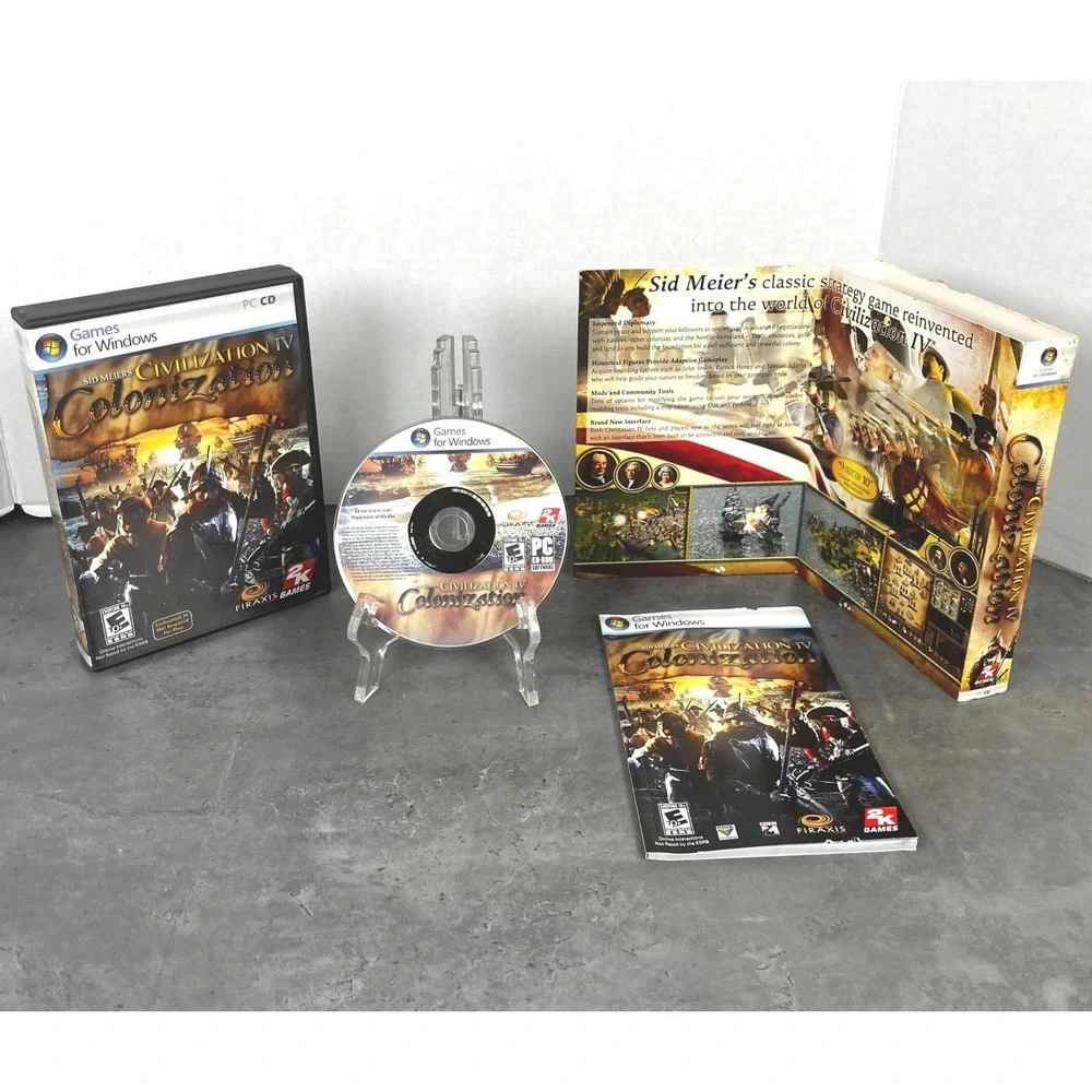 Sid Meiers Civilization IV Colonization PC Windows Game CIB with Slipcover 2008‎